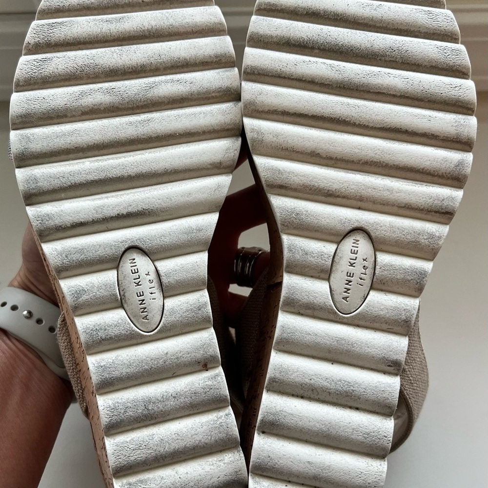 Anne Klein Iflex Aknori Women's Wedge Sandals Ankle Strap Size 8.5 Multicolor - Picture 5 of 7